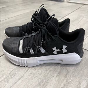 Under Armour Black and White Athletic Shoes